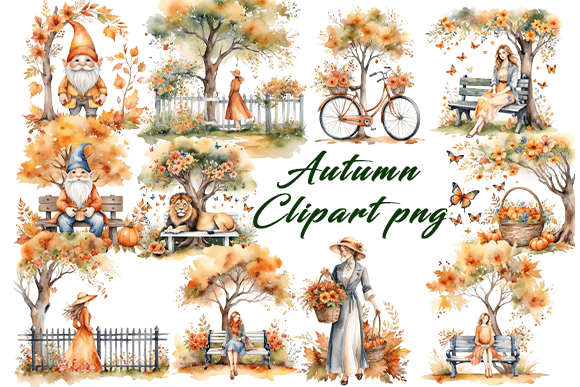 Download Autumn Clipart Bundle PNG. - Clipart bundle Collection