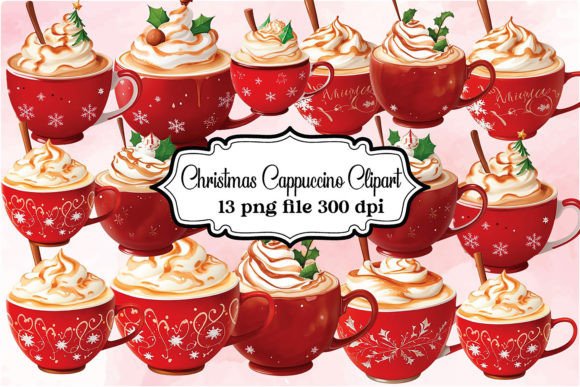 Download Christmas Cappuccino Clipart Bundle - Clipart bundle Collection