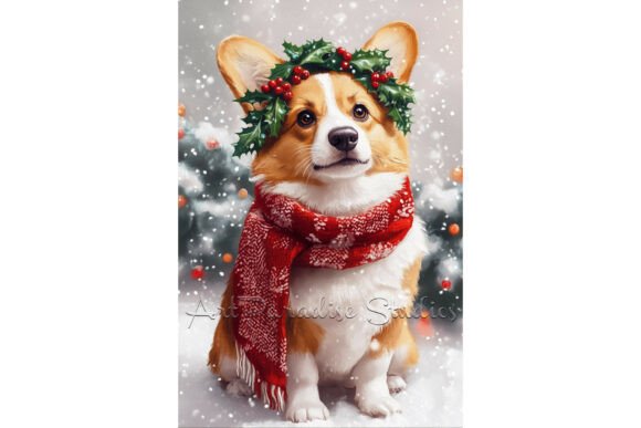 Download Christmas Corgi Dog Festive Winter Art - Premium Bundle
