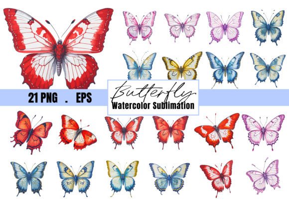 Download Watercolor Butterfly Clipart Bundle - Clipart bundle Collection