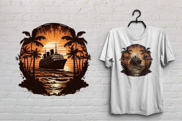 Download Cruise Ship Retro Vintage T Shirt Design - Vintage t shirt Collection