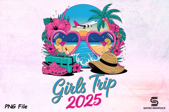 Download Summer Beach Girls Trip 2025 Png Design - Girls trip Collection