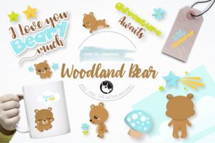 Download Woodland Bear Clipart Set - Woodland bear Collection